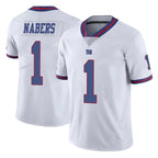 NY.Giants #1 Malik Nabers Player White Color Rush Home Game Gdoa Stitched Jerseys