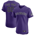 Custom C.Rockies Purple Limited Elite Home Game Any Name & Number Gdoa Stitched Jerseys