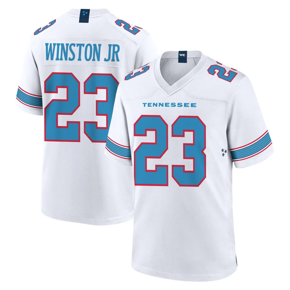 T.Titans #23 Kevin Winston Jr. Player White 2026 Game Home Gdoa Stitched Jerseys