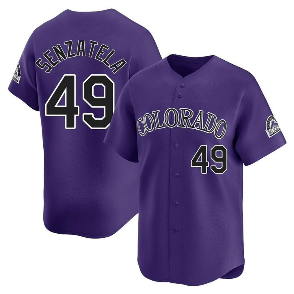 C.Rockies #49 Antonio Senzatela Player Purple Limited Home Gdoa Stitched Jerseys