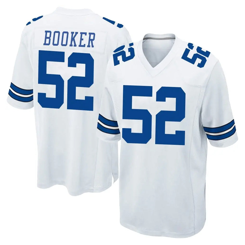 D.Cowboys #52 Tyler Booker Player White Home Game Gdoa Stitched Jerseys