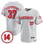 C.Reds #37 Tyler Stephenson Player Gray Vapor Premier Limited Home Gdoa Stitched Jerseys