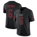 TB.Buccaneers #6 Baker Mayfield Player Black Impact Limited Home Game Gdoa Stitched Jerseys