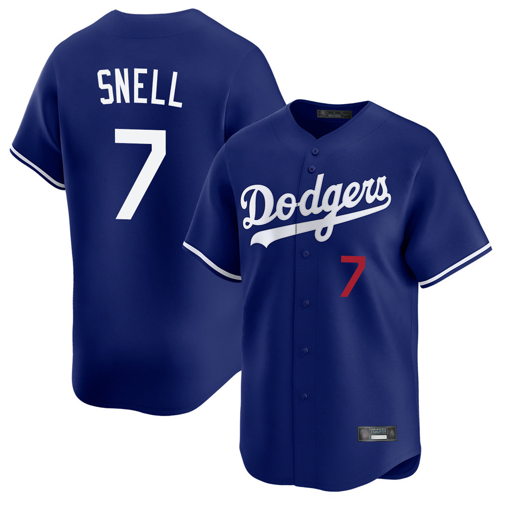 LA.Dodgers #7 Blake Snell Player Royal Limited Home Fdoa Stitched Jerseys