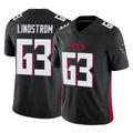 A.Falcons #63 Chris Lindstrom Player Black Vapor F.U.S.E. Limited Gdoa Stitched Jerseys