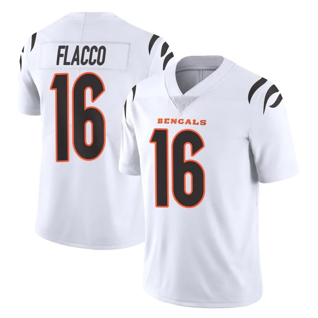 C.Bengals #16 Joe Flacco Player White Vapor Untouchable Limited Home Game Gdoa Stitched Jerseys