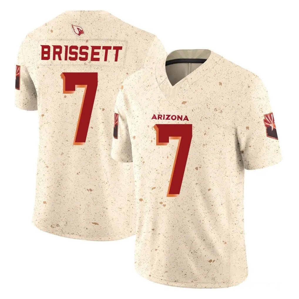 A.Cardinals #7 Jacoby Brissett Player Cream Rivalries Collection Vapor Limited Home Game Gdoa Stitched Jerseys