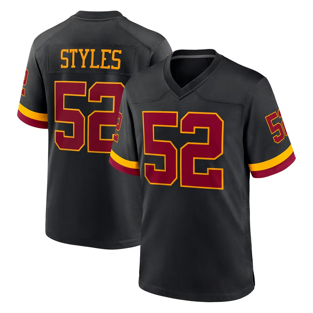 W.Commanders #52 Sonny Styles Player Black Limited Home Game Gdoa Stitched Jerseys