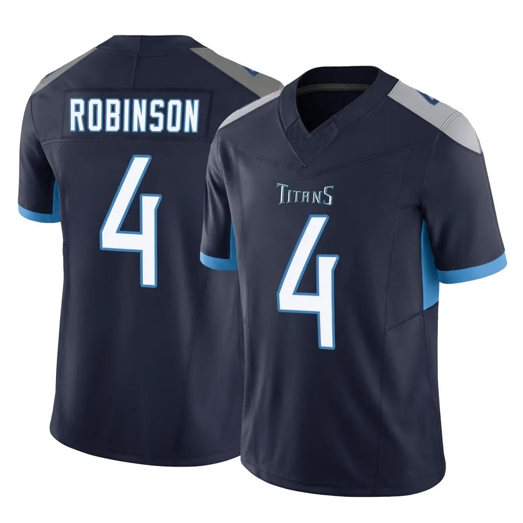 T.Titans #4 Wan'Dale Robinson Player Navy Limited Vapor F.U.S.E. Home Game Gdoa Stitched Jerseys
