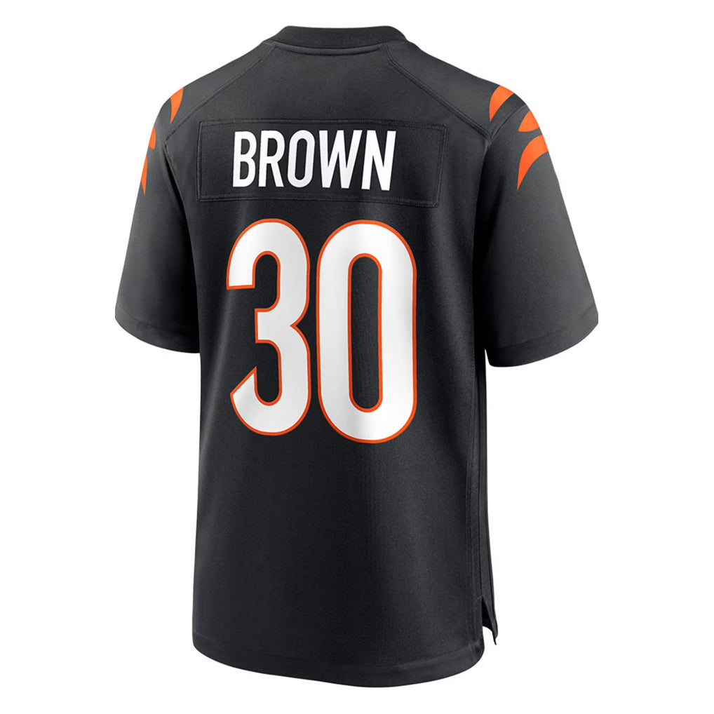 C.Bengals #30 Chase Brown Player Black Home Game Gdoa Stitched Jerseys