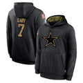 D.Cowboys #7 Rashan Gary Player Black Salute to Service Pullover Hoodies Limited Gdoa Stitched Jerseys
