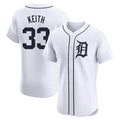 D.Tigers #33 Colt Keith Player White Limited Elite Home Gdoa Stitched Jerseys