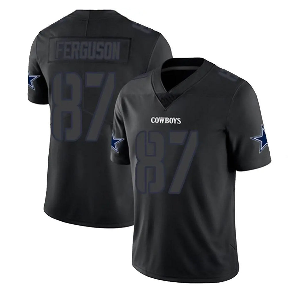 D.Cowboys #87 Jake Ferguson Player Black Impact Limited Home Game Gdoa Stitched Jerseys