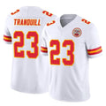 KC.Chiefs #23 Drue Tranquill Player White Limited Vapor F.U.S.E. Home Game Gdoa Stitched Jerseys