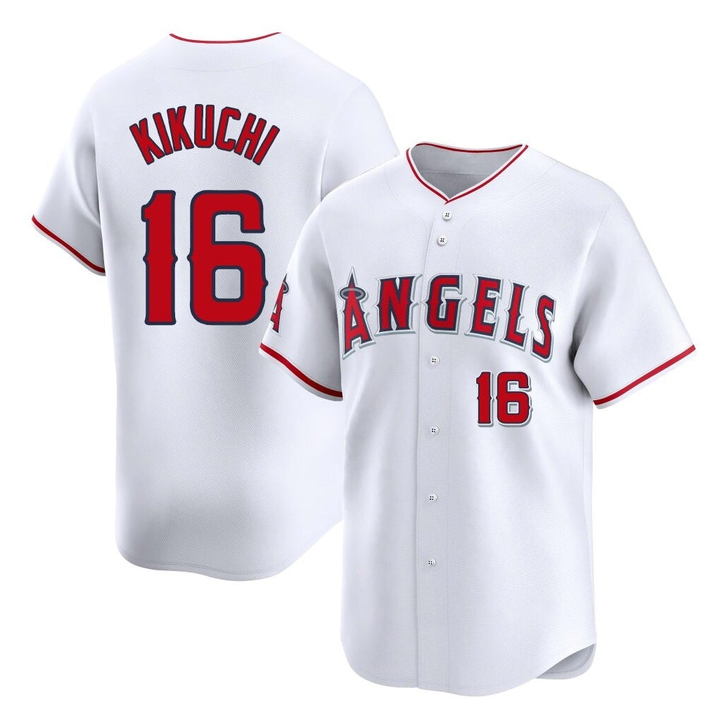 LA.Angels #16 Yusei Kikuchi Player White Limited Home Fdoa Stitched Jerseys