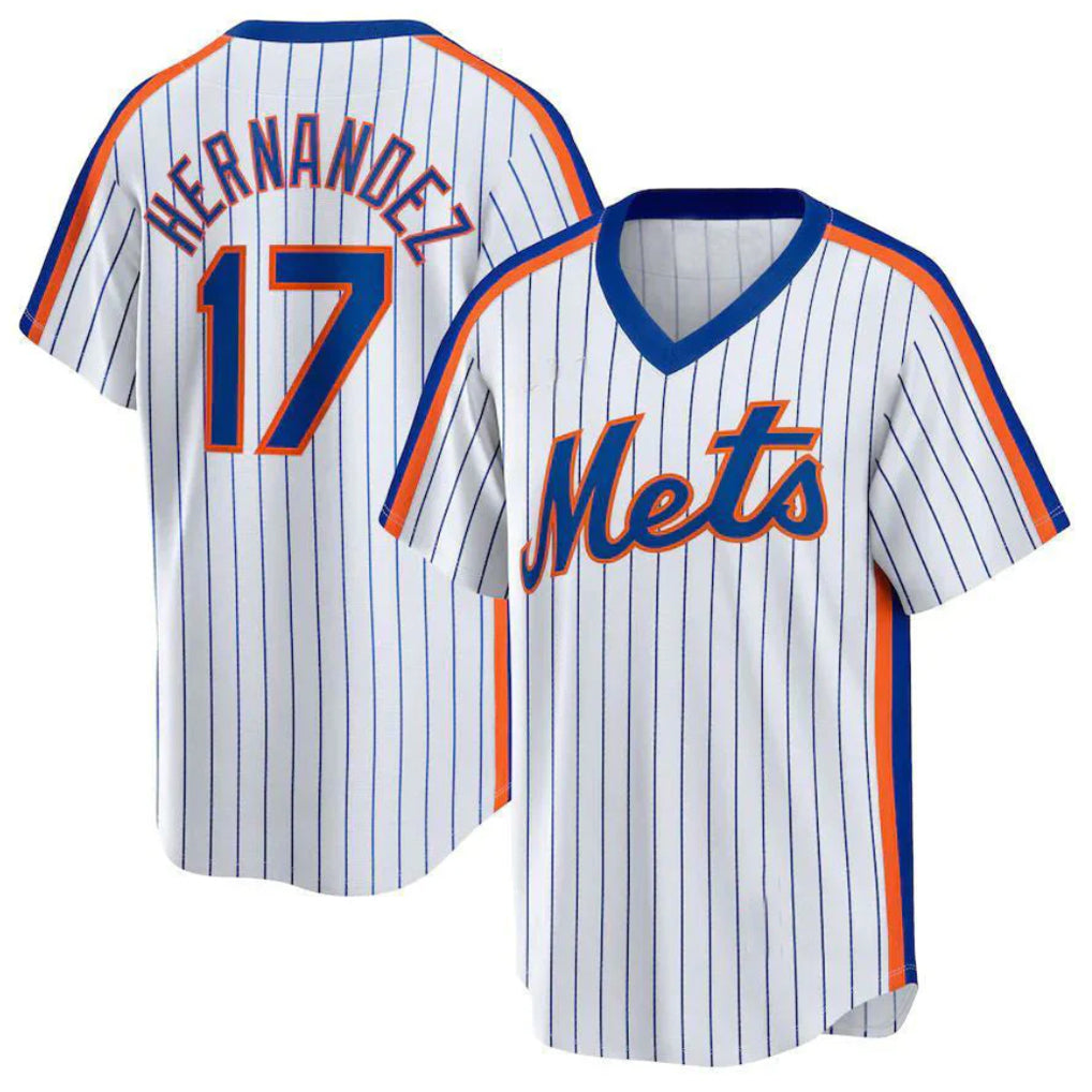 NY.Mets #17 Keith Hernandez Player White Cooperstown Collection T-shirt Home Fdoa Stitched Jerseys