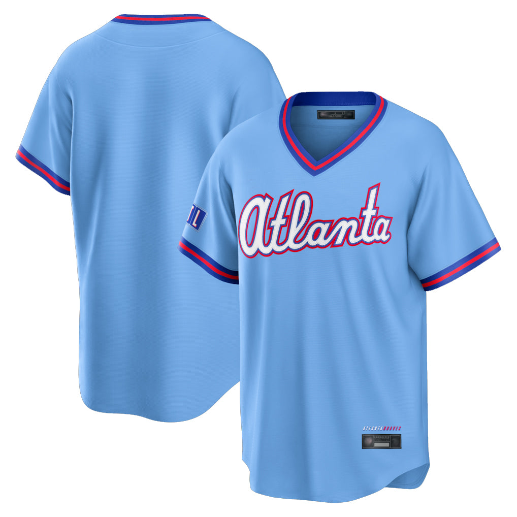 A.Braves ## Braves Blank Player Powder Blue 2026 City Connect T-shirt Home Game Gdoa Stitched Jerseys