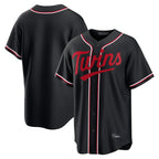 M.Twins ## Twins Blank Player Black Fashion Out Home Limited Fdoa Stitched Jerseys