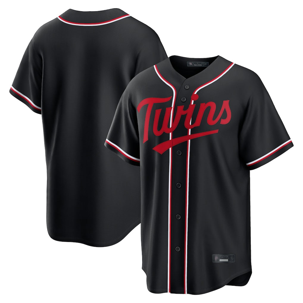 M.Twins ## Twins Blank Player Black Fashion Out Home Limited Fdoa Stitched Jerseys