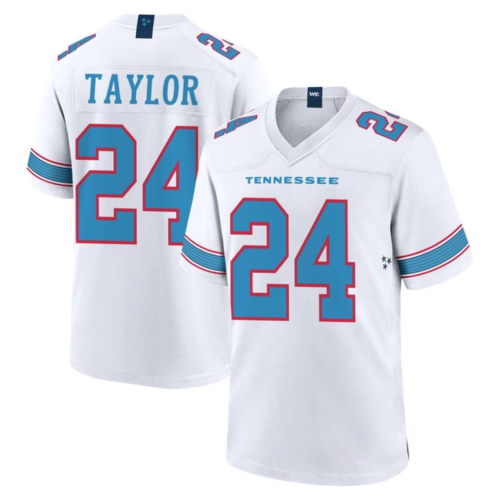 T.Titans #24 Alontae Taylor Player White 2026 Game Home Gdoa Stitched Jerseys