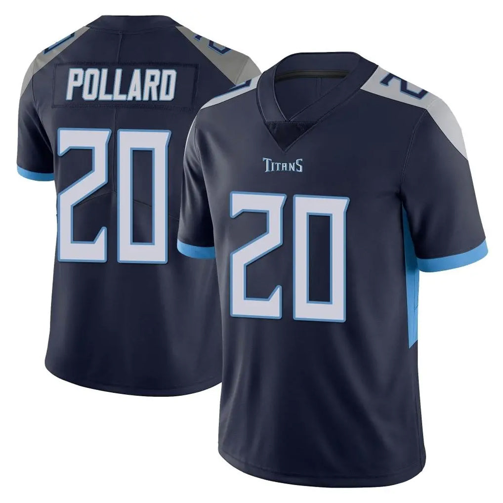 T.Titans #20 Tony Pollard Player Navy Limited Vapor Untouchable Home Game Gdoa Stitched Jerseys