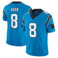 C.Panthers #8 Jaycee Horn Player Blue Vapor F.U.S.E. Limited Home Game Gdoa Stitched Jerseys