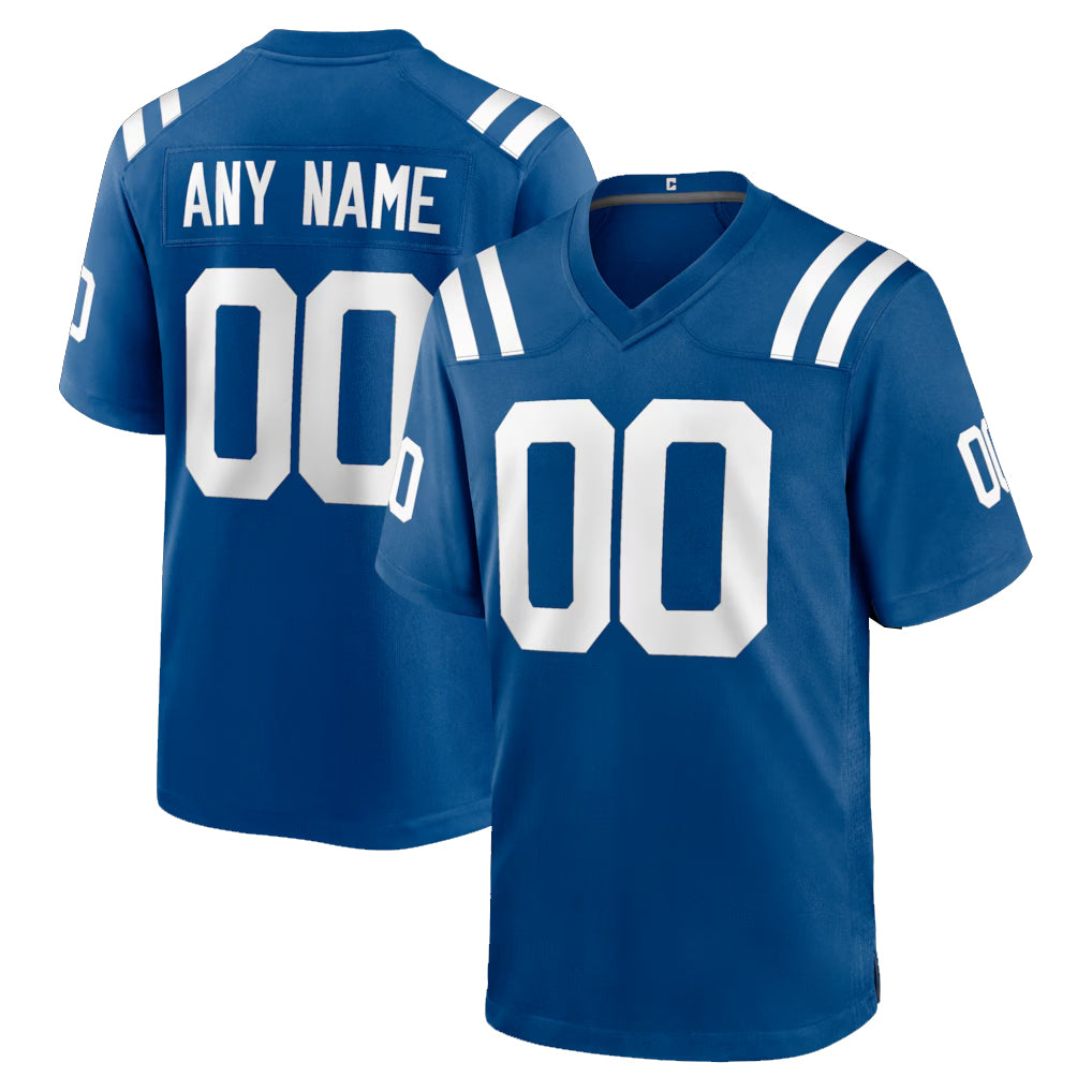 Custom IN.Colts Royal Home Game Any Name & Numbers Gdoa Stitched Jerseys