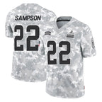 C.Browns #22 Dylan Sampson Player Arctic Camo Salute to Service Limited Home Game Gdoa Stitched Jerseys