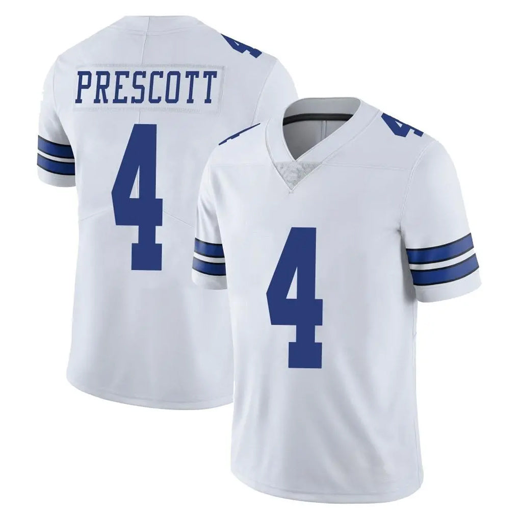 D.Cowboys #4 Dak Prescott Player White Vapor Untouchable Limited Home Game Gdoa Stitched Jerseys