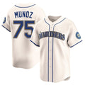 S.Mariners #75 Andres Munoz Player Cream Home Limited Fdoa Stitched Jerseys