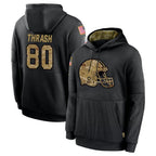 C.Browns #80 Jamari Thrash Player Black Salute to Service Pullover Hoodies Limited Gdoa Stitched Jerseys