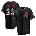 A.Diamondbacks #23 Zac Gallen Player Black USA 250 Fourth of July Game Home Gdoa250Ys Stitched Jerseys