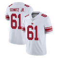 NY.Giants #61 John Michael Schmitz Jr. Player White Limited Vapor Untouchable Home Game Gdoa Stitched Jerseys