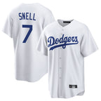 LA.Dodgers #7 Blake Snell Player White Game Fdoa Stitched Jerseys