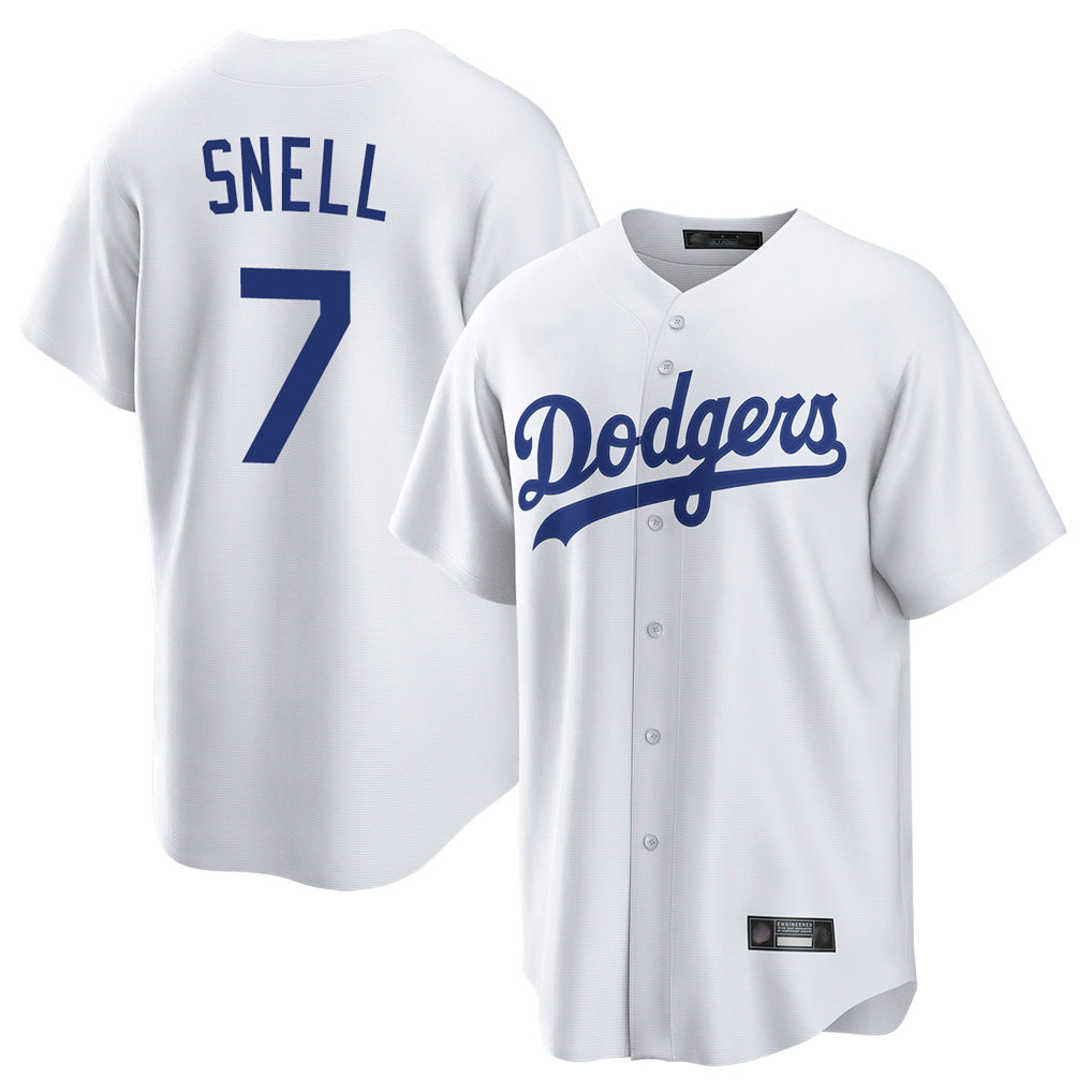 LA.Dodgers #7 Blake Snell Player White Game Home Fdoa Stitched Jerseys