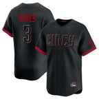 C.Reds #3 Ke'Bryan Hayes Player Black City Connect Home Limited Gdoa Stitched Jerseys