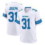 D.Lions #31 Kerby Joseph Player White Alternate Home Game Gdoa Stitched Jerseys