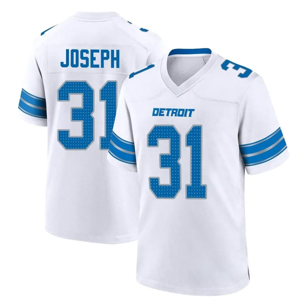 D.Lions #31 Kerby Joseph Player White Alternate Home Game Gdoa Stitched Jerseys