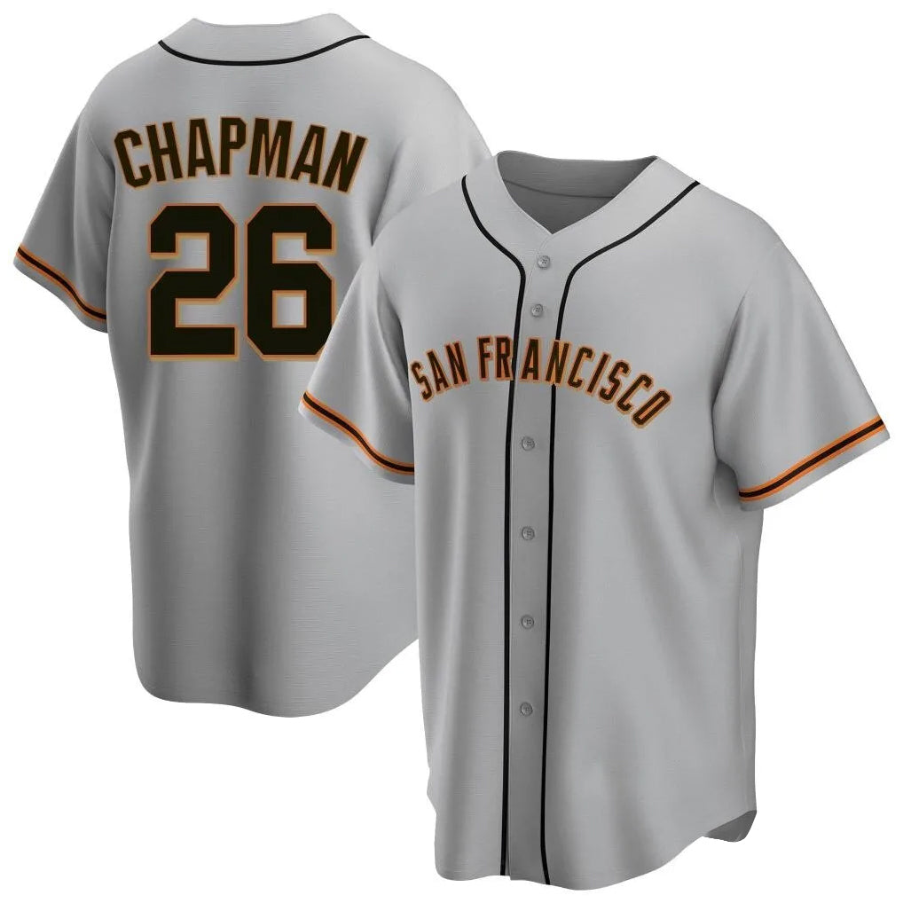 SF.Giants #26 Matt Chapman Player Gray Home Game Fdoa Stitched Jerseys