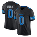D.Lions #0 Jahmyr Gibbs Player Black Alternate Vapor F.U.S.E. Limited Home Game Gdoa Stitched Jerseys