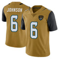 J.Jaguars #6 Antonio Johnson Player Gold Vapor Limited Home Game Gdoa Stitched Jerseys