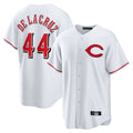 C.Reds #44 Elly De La Cruz Player White Home Game Gdoa Stitched Jerseys