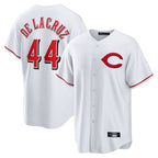 C.Reds #44 Elly De La Cruz Player White Home Game Gdoa Stitched Jerseys