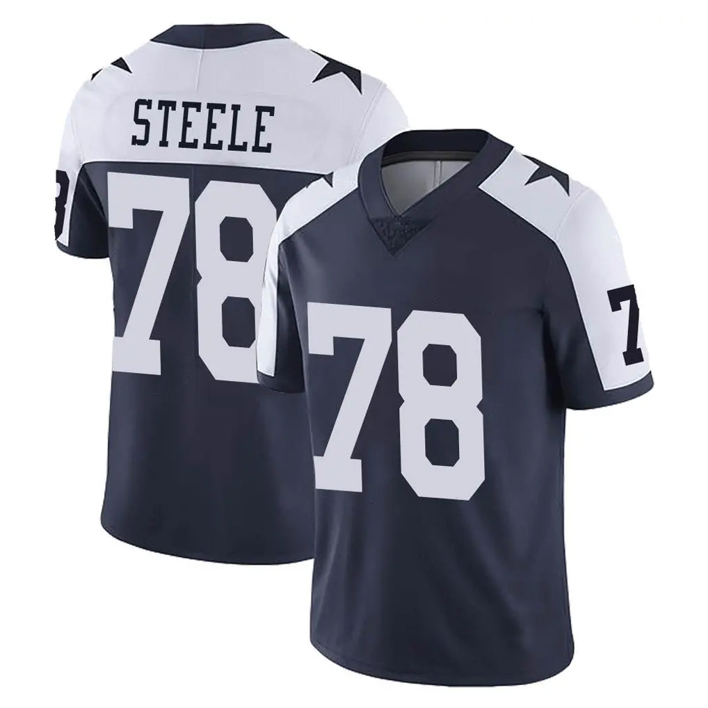 D.Cowboys #78 Terence Steele Player Navy-White Limited Alternate Vapor Untouchable Home Game Gdoa Stitched Jerseys