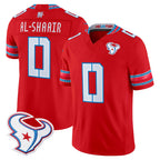 H.Texans #0 Azeez Al-Shaair Player Red 2026 Rivalries Vapor Limited Home Game Gdoa Stitched jerseys
