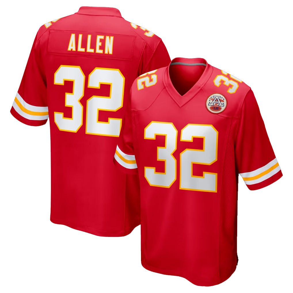 KC.Chiefs #32 Marcus Allen Player Red Home Game Gdoa Stitched Jerseys