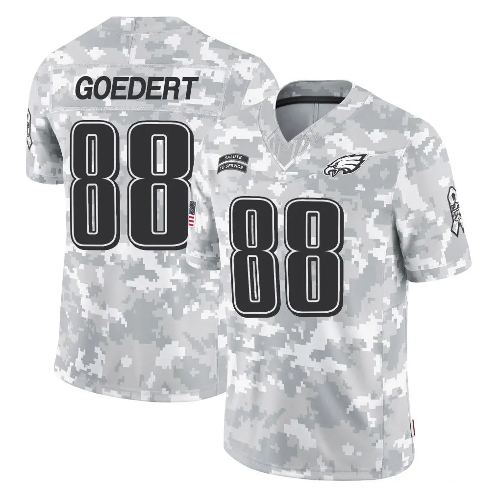 P.Eagles #88 Dallas Goedert Player Arctic Camo Salute to Service Limited Game Gdoa Stitched Jerseys