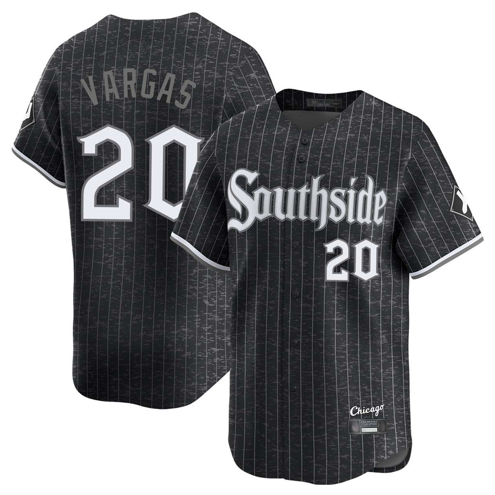 C.White Sox #20 Miguel Vargas Player Black City Connect Limited Home Gdoa Stitched Jerseys