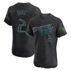 T.Bay Rays #2 Yandy Diaz Player Black City Connect Home Limited Elite Fdoa Stitched Jerseys