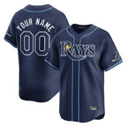 Custom T.Bay Rays Navy Limited Home Game Any Name & Number Gdoa Stitched Jerseys